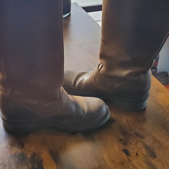 Frye buckle moto boots, brown, size 8.5 - Picture 5 of 14